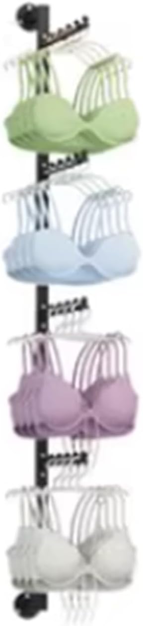 Underwear Display Stand, Metals, Clothing Store Boutiques Lingerie Garment Rack, Commercial Retail Shelves, Wall-Mounted, for Socks Bra Panties Scarves(Black)