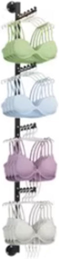 Underwear Display Stand, Metals, Clothing Store Boutiques Lingerie Garment Rack, Commercial Retail Shelves, Wall-Mounted, for Socks Bra Panties Scarves(Black)