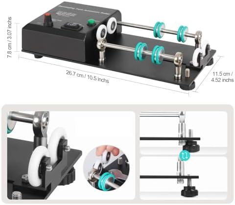 Electric Film Processor Machine, Universal Film Processor Kit with Timer and Speed Adjustment, 4 Preset Programs for Developing Tanks, 20-280RPM