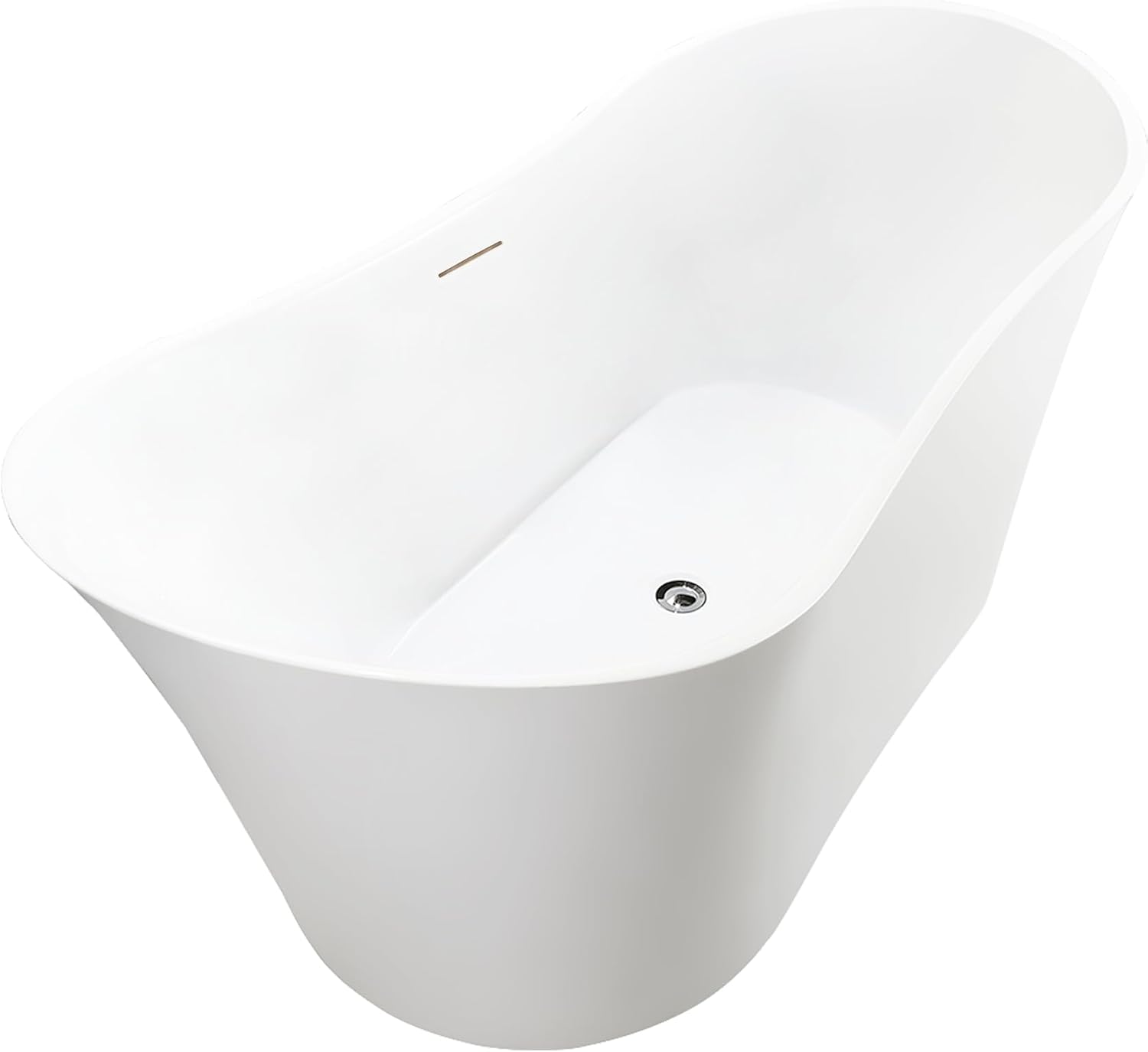 Vanity Art 67 X 30 Inch White Acrylic Freestanding Bathtub | Contemporary Design Soaking Tub with Pop-up Drain and Slotted Overflow Included, UPC Certified VA6805-IO