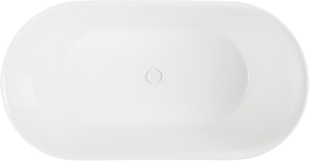 Signature Hardware 450576 Hibiscus 67' Oval Acrylic Freestanding Tub with Integrated Drain and Overflow