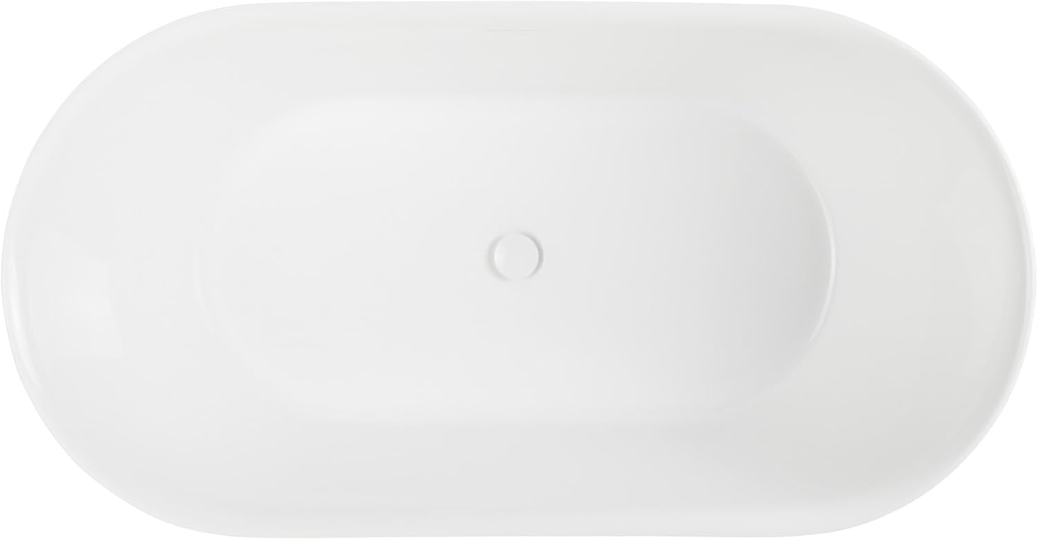 Signature Hardware 450576 Hibiscus 67' Oval Acrylic Freestanding Tub with Integrated Drain and Overflow