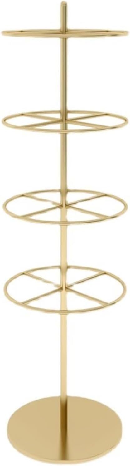 Customize what you need Clothing Store Underwear Rack, Retail Store Panty Shorts Bra Display Stand, 3/4 tiers Floor-standing Garment Hanger Organizer for Shoppi(Gold 4 Tiers)