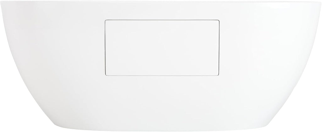 Signature Hardware 447006 Hibiscus 67' Acrylic Soaking Freestanding Tub with Integrated Drain, Overflow and Tap Deck