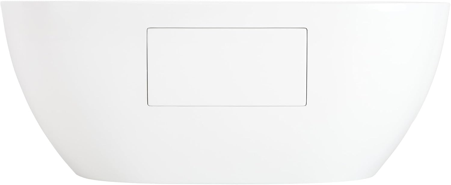 Signature Hardware 447005 Hibiscus 59' Acrylic Soaking Freestanding Tub with Integrated Drain, Overflow and Tap Deck
