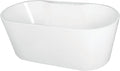 Aqua Eden VT7DE512823 51-Inch Acrylic Freestanding Tub with Deck for Faucet Installation, White