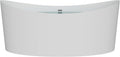 HEATGENE 68.5 Inches Acrylic Freestanding Bathtub Oval Modern Bathtub Contemporary Soaking Tub Easy to Install UPC Certified Drain & Overflow Assembly Included, White