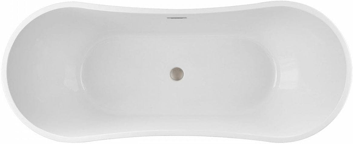 Vintage Tub & Bath Philo 67 Inch Acrylic Double Slipper Freestanding Tub