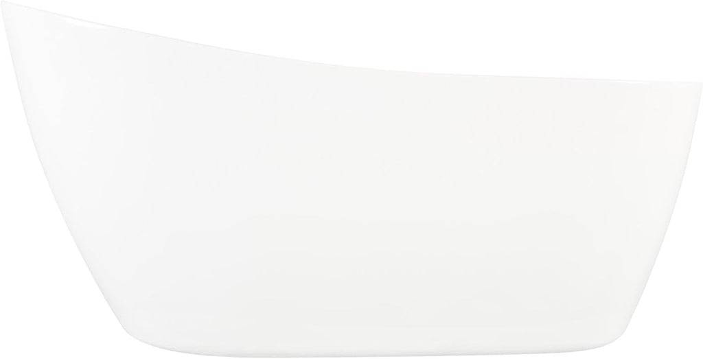Signature Hardware 925387-66-I Sheba 66' Acrylic Soaking Slipper Freestanding Tub with Integrated Drain and Overflow and Foam Insulation - White