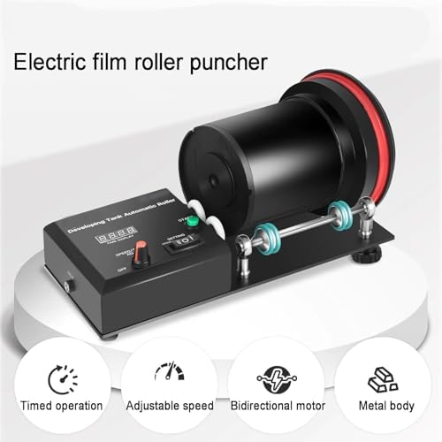Electric Film Processor Machine - Automatic Darkroom Development with 1-30min Timer, 4 Preset Programs, Extension Rod Up to 38cm
