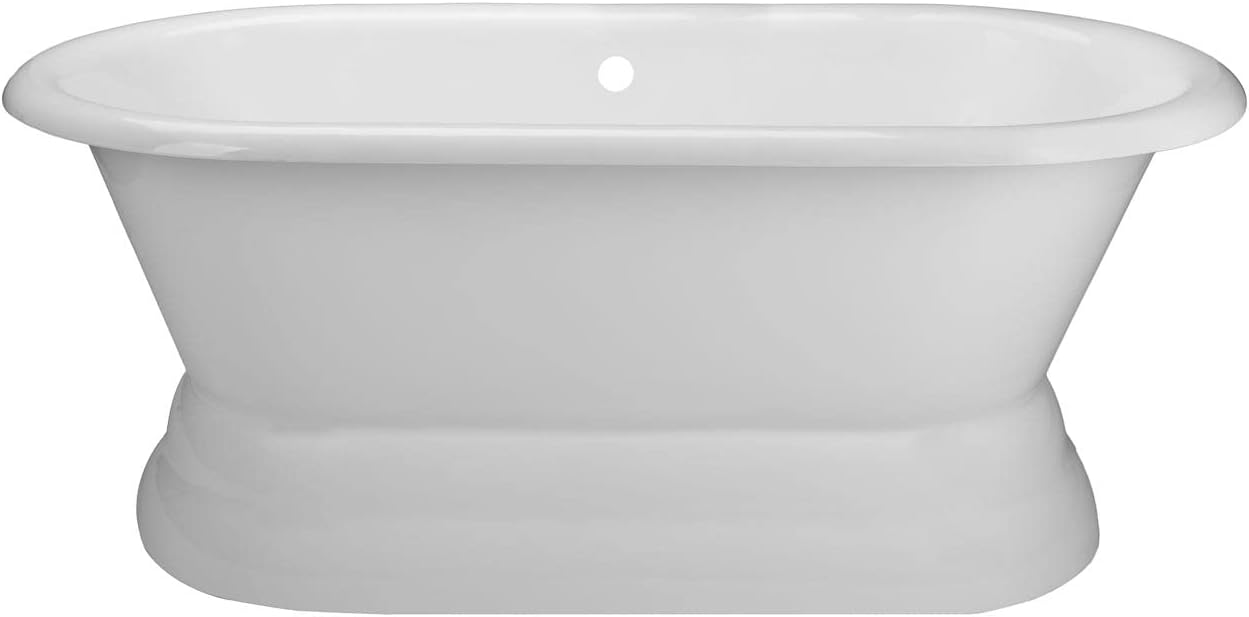 Vintage Tub & Bath Laurent 60 Inch Cast Iron Double Ended Pedestal Tub - No Faucet Drillings