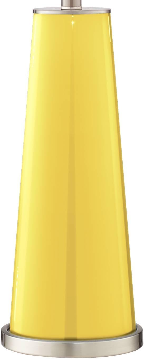 Color + Plus Leo 29 1/2' Modern Lemon Twist Yellow Table Lamps Set of 2