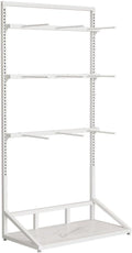WIGING Clothing Store Metal Display Stand, Freestanding Boutiques Retail Lingerie Garment Rack, Underwear Bra Shorts Swimwear Retail Store Storage Shelf (Color : White)