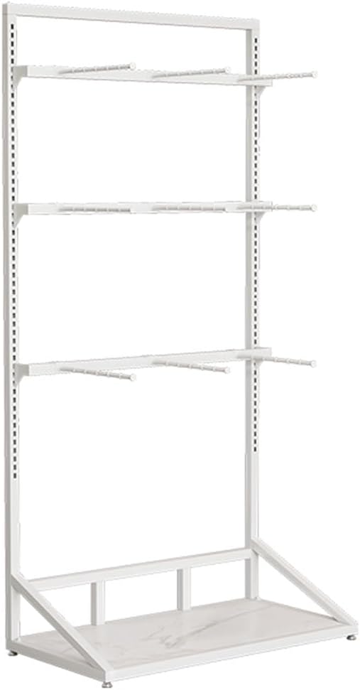 WIGING Clothing Store Metal Display Stand, Freestanding Boutiques Retail Lingerie Garment Rack, Underwear Bra Shorts Swimwear Retail Store Storage Shelf (Color : White)