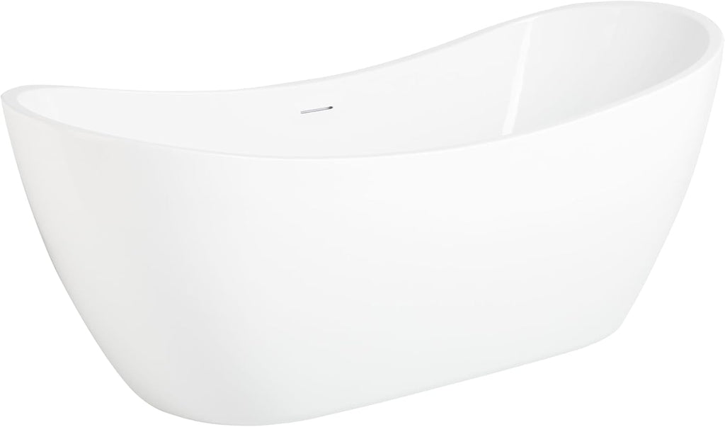 Signature Hardware 445130 Sheba 72' Acrylic Soaking Double Slipper Freestanding Tub