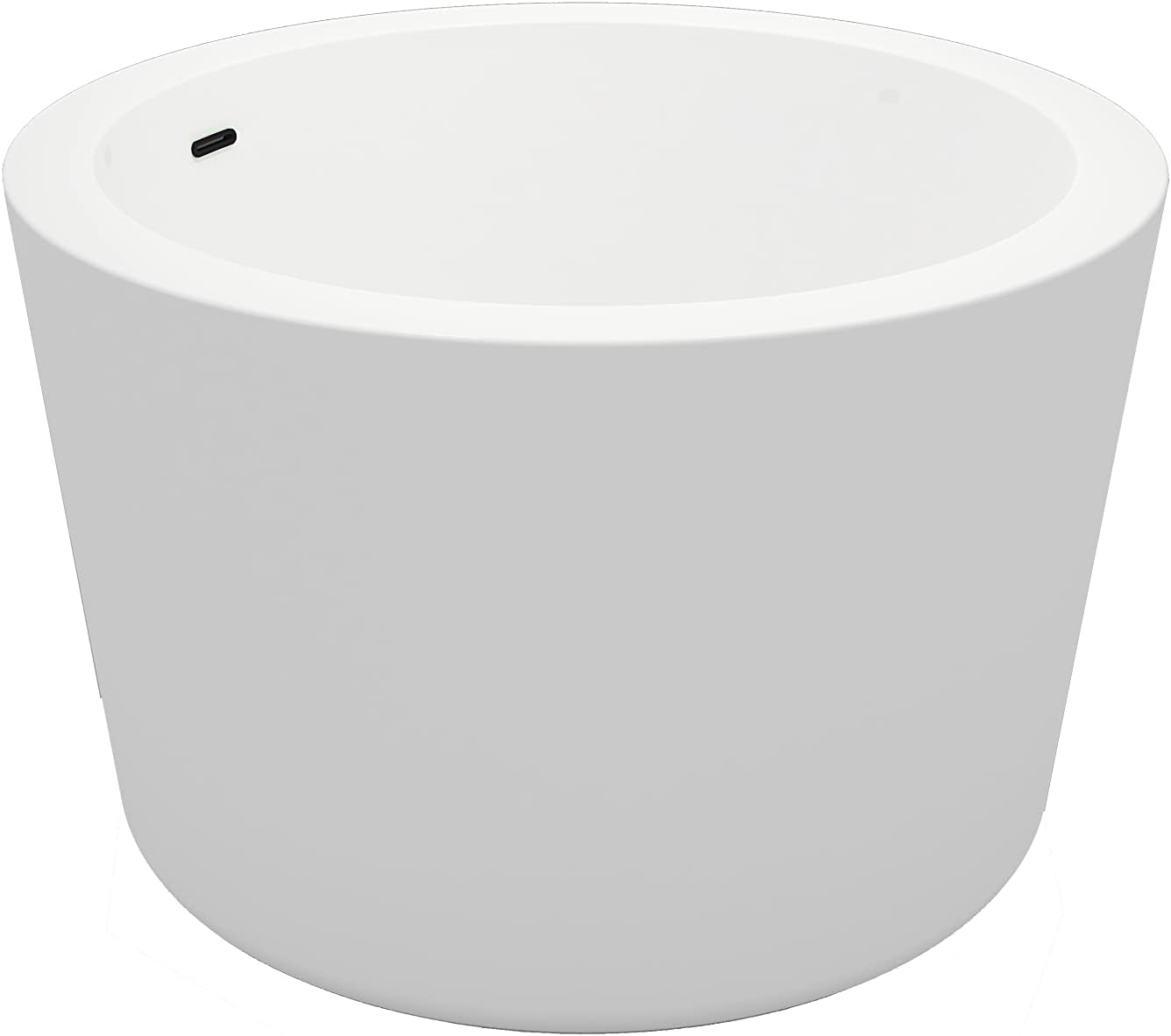 HEATGENE 41' Acrylic Freestanding Bathtub Contemporary Soaking Tub Easy to Install UPC Certified Black Drain & Overflow Assembly Included