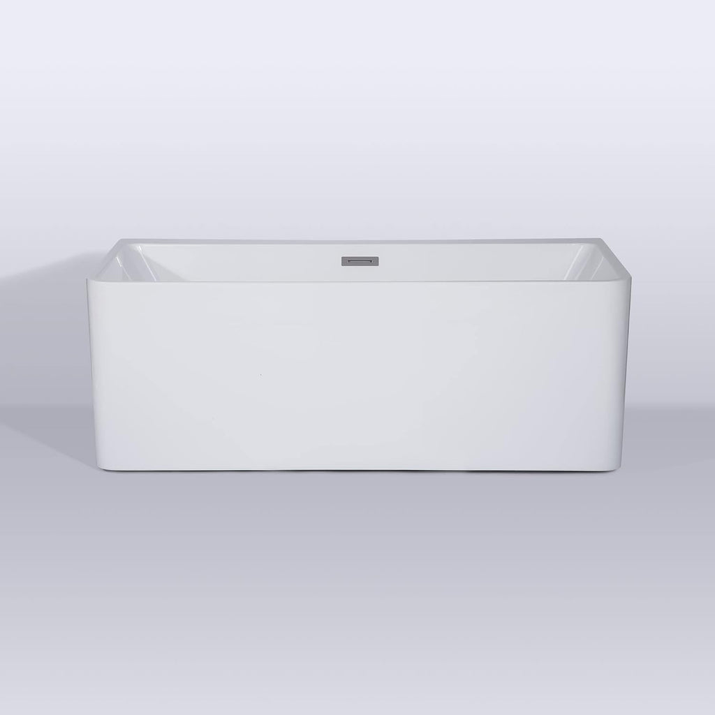 Dowell 073 59' Luxury Contemorary High Grade Acrylic FREE STANDING Bathtub Modern White (59-1/8'x28'x22-7/8')