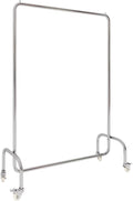 Heavy Duty Coat Rack, Garment Rack Heavy Duty Clothing Rack On Wheels Commercial Rolling Clothes Rack for Hanging Clothes Load 280lbs Silver Stainless Steel Coat Rack for Bedrooms (150X40X160CM)