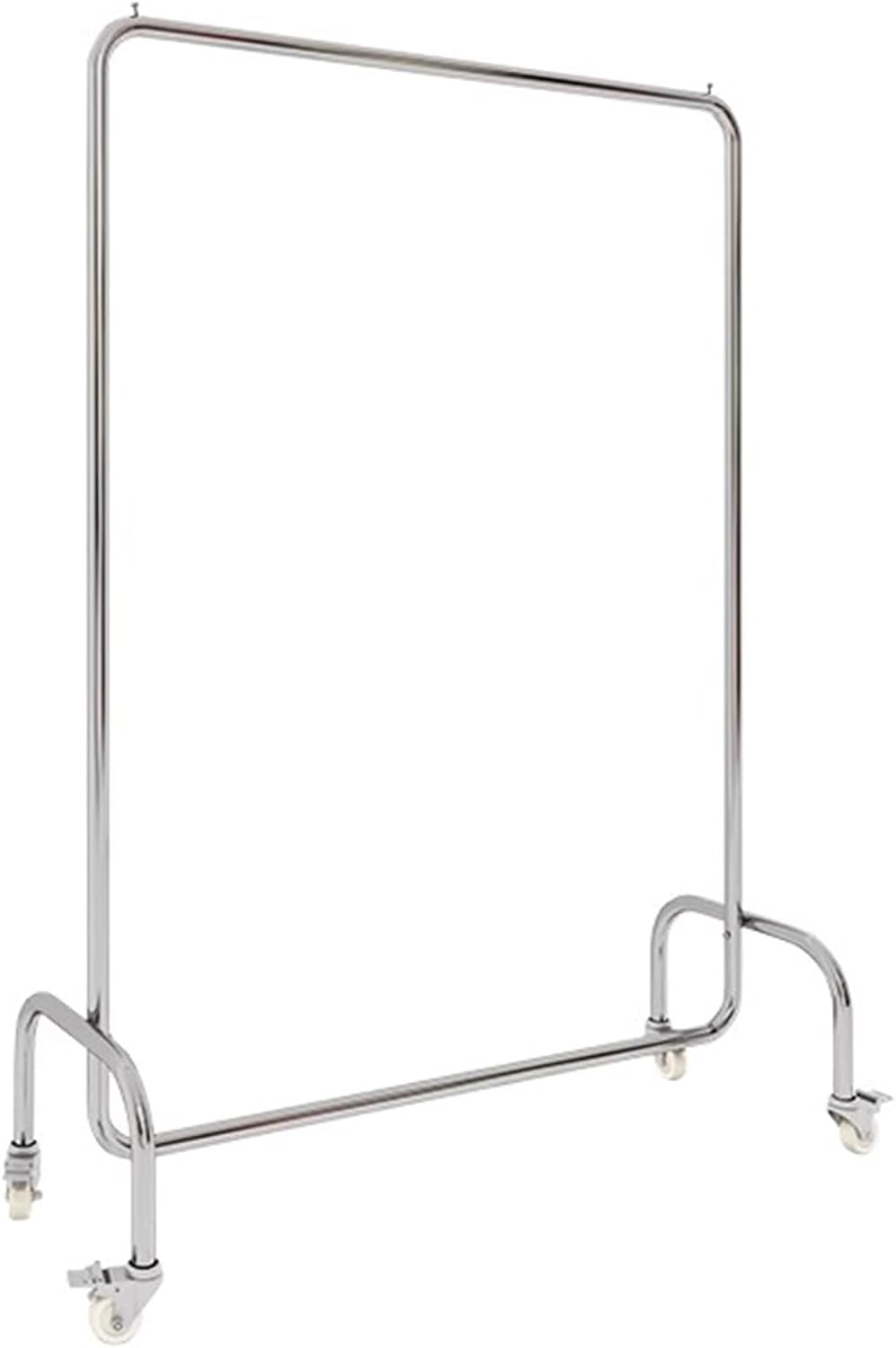 Heavy duty Garment rack Heavy Duty Clothing Rack On Wheels Commercial Rolling Clothes Rack For Hanging Clothes Load 280lbs Silver Stainless Steel Coat Rack For Bedrooms And Boutiques ( 100X40X160CM)