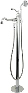 Kingston Brass KS7131ABL English Country Freestanding Tub Faucet with Hand Shower, Polished Chrome