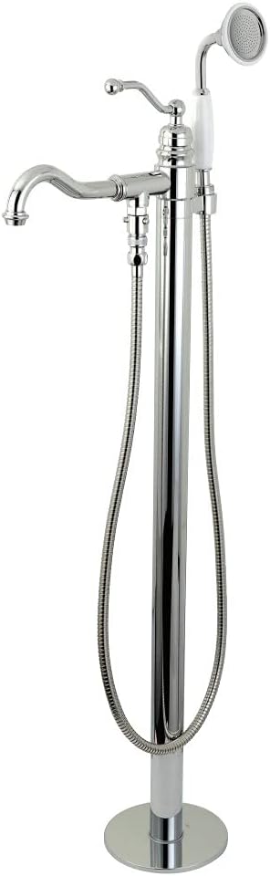 Kingston Brass KS7131ABL English Country Freestanding Tub Faucet with Hand Shower, Polished Chrome