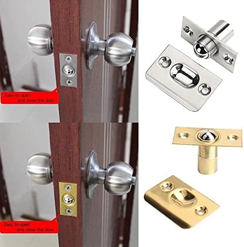 Adjustable Invisible Wooden Cabinet Door Top Beads Lock Closet Ball Catch Latch Catcher Stainless Steel Door Beads Lock(D)