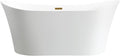 Vanity Art 67 X 30 Inch White Acrylic Freestanding Bathtub | Contemporary Design Soaking Tub with Pop-up Drain and Slotted Overflow Included, UPC Certified VA6805-TG