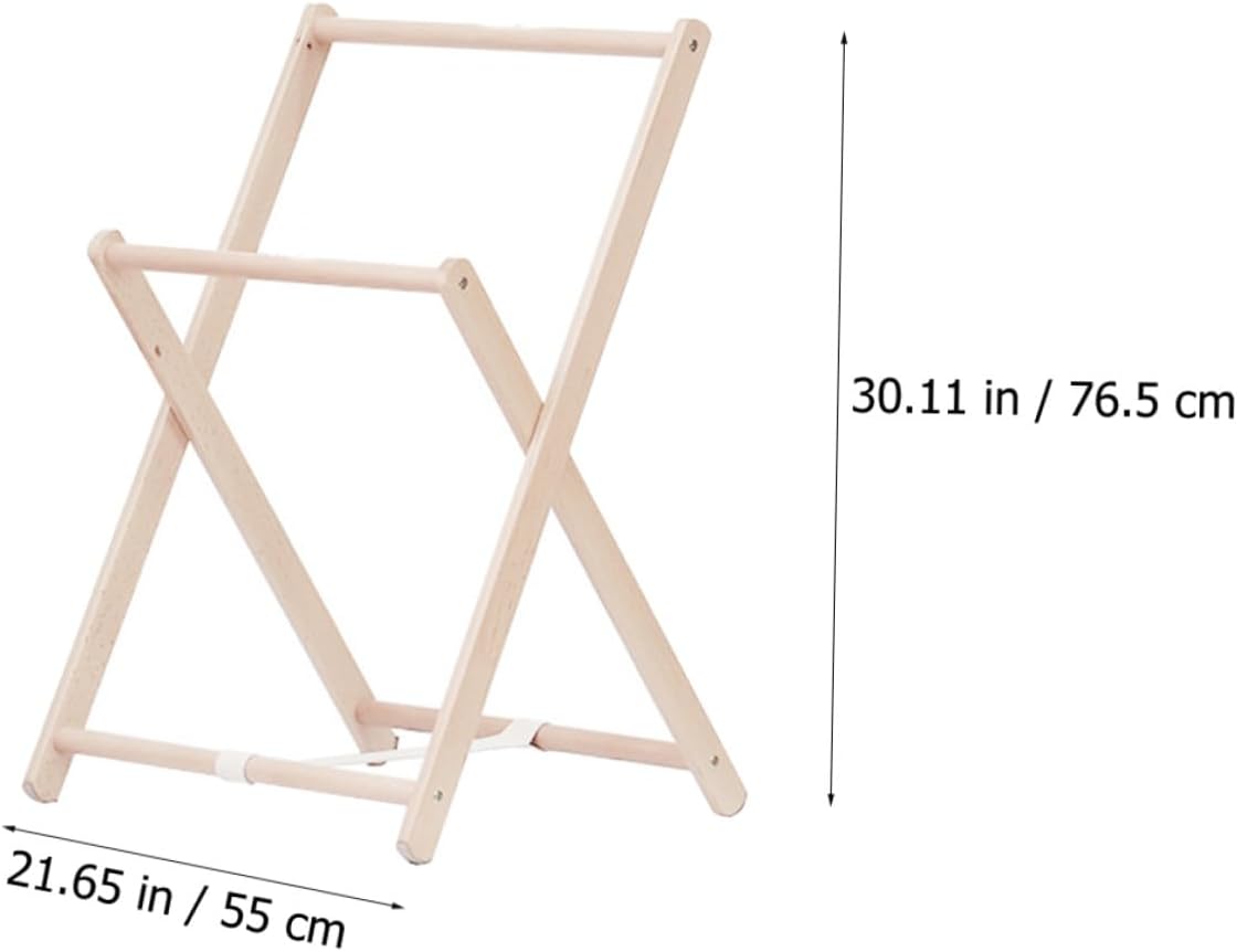 ERINGOGO Wooden Clothes Rack Coat Stand with Practical Storage Shelf, Freestanding Garment Rack for Bedroom Entryway, Sturdy Solid Wood Clothes Hanging Organizer