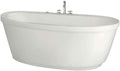 MAAX 105359-000-001 Jazz Oval Acrylic Freestanding Soaking Bathtub with Center Drain, 66-in L x 36-in W x 24-in H, White
