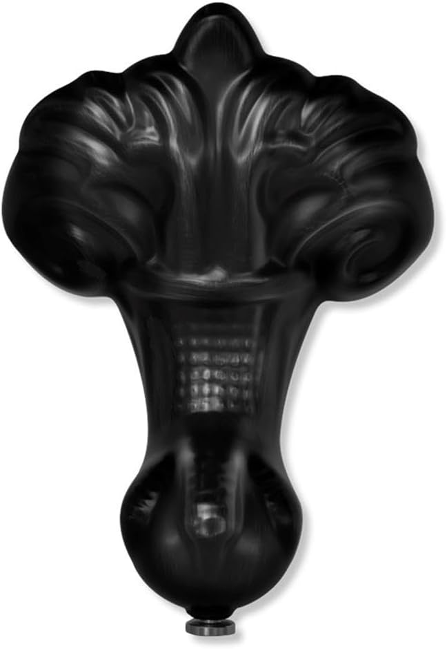 Bowery Hill Single Slipper Clawfoot Tub, 55x27x32 in, Multi-Layer Acrylic, Black Feet, High-Gloss Finish, Spacious Freestanding Bathtub for Bathroom Relaxation and Modern Elegance