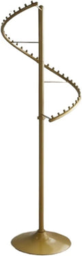 Spiral Round Garment Rack, Metal, 360° Rotating, Freestanding Hanging Clothing Display Stand, Heavy Duty, for Bedrooms, Living Rooms, 71in(Gold)