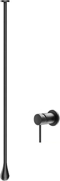 Ceiling Mounted Bathroom Faucet, Free Standing Bathtub Faucet, Brass Water Drop Hanging Faucets,Hot and Cold Bathtub Wall Mounted Faucets for Vanity Hotel(Wall Switch, Black)