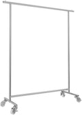 Heavy duty Garment rack Heavy Duty Clothes Rail With Wheels, Freestanding Clothing Rack For Hanging Clothes, Silver Stainless Steel Coat Rack For Bedrooms And Boutiques, 280LBS Load Capacity ( 100X40