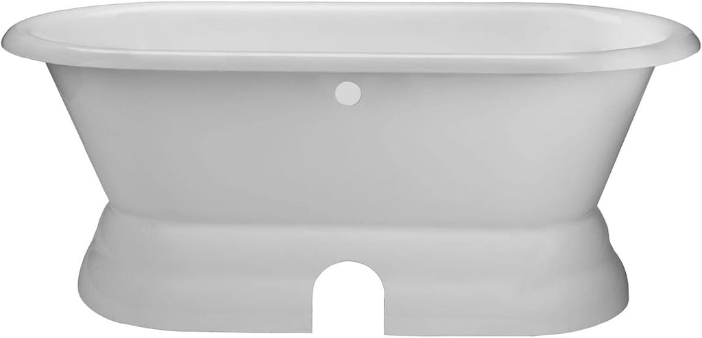Vintage Tub & Bath Laurent 60 Inch Cast Iron Double Ended Pedestal Tub - No Faucet Drillings