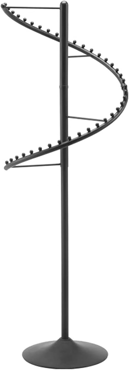 Heavy Duty Garment Rack Spiral Rotating Clothing Rack, 38 Ball Heavy Duty Clothes Displa Rack, Freestanding Metal Coat Hanger for Boutique and Bedroom, Space Saving Coat Rack, 45X180CM (Black)