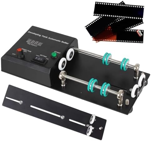 Electric Film Processor Machine, Automatic Darkroom Processor, Speed Adjustable 20-280RPM, 4 Preset Programs