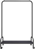 Heavy duty Garment rack Rolling Clothing Rack, Space-Saving Clothes Rack on Wheels, Portable Hanging Storage Organizer with Shelves, Sturdy stainless steel Garment Rack for Home and Business ( 80X40X