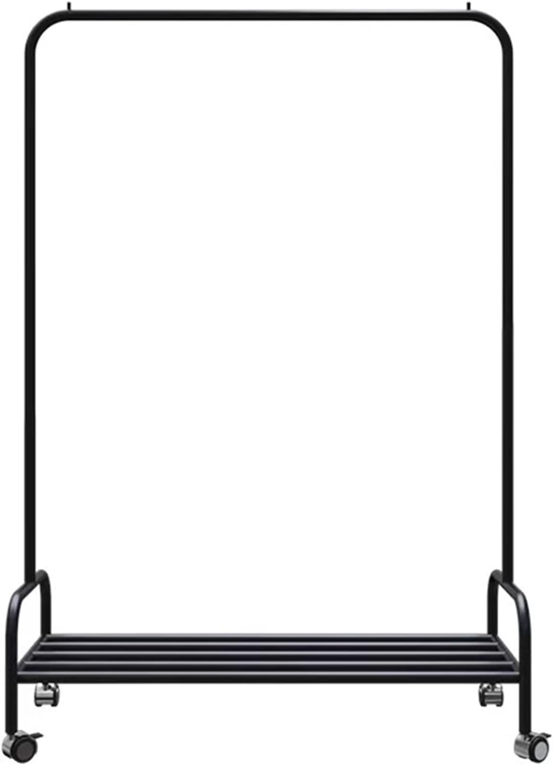 Heavy duty Garment rack Rolling Clothing Rack, Space-Saving Clothes Rack on Wheels, Portable Hanging Storage Organizer with Shelves, Sturdy stainless steel Garment Rack for Home and Business ( 80X40X