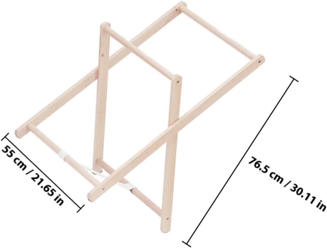 Wood Coat Stand Clothes Hanging Rack Freestanding Garment Rack for Bedroom Entryway with Solid Wood Frame Clothes Storage Organizer