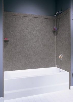 Swan SI00603.125 32-in L x 60-in W x 60-in H Solid Surface Bathtub Wall Kit, Cloud White