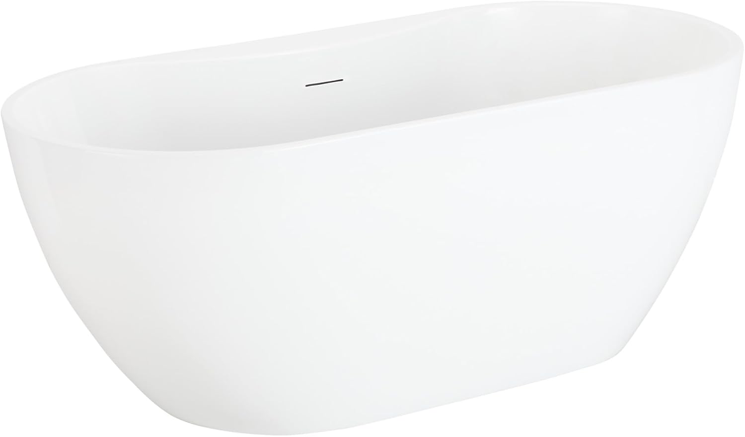 Signature Hardware 447006 Hibiscus 67' Acrylic Soaking Freestanding Tub with Integrated Drain, Overflow and Tap Deck