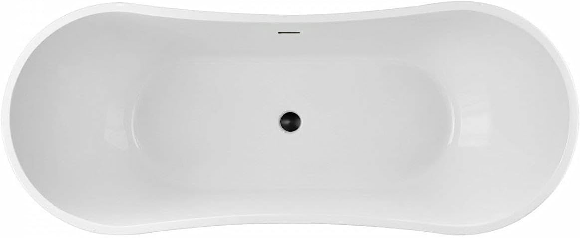 Vintage Tub & Bath Philo 59 Inch Acrylic Double Slipper Freestanding Tub