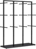 Freestanding Adjustable Clothing Display Rack for Socks, Lingerie & Underwear - Gold Floor-Standing Retail Shelves (130x40x130cm) - Boutique Store Solution