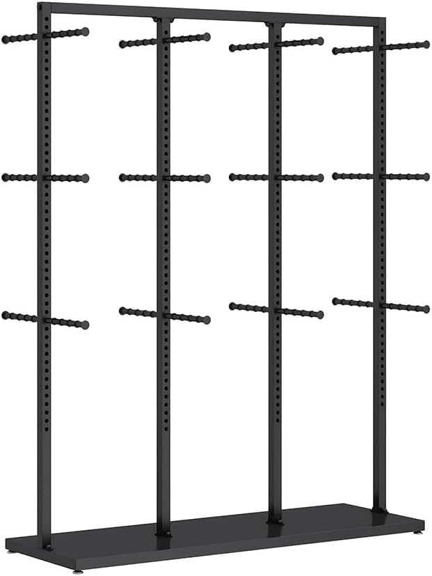 Freestanding Adjustable Clothing Display Rack for Socks, Lingerie & Underwear - Gold Floor-Standing Retail Shelves (130x40x130cm) - Boutique Store Solution