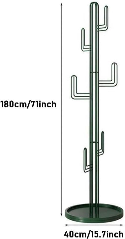 Coat Racks Clothing Stand Freestanding Coat Hanger Garment Racks With Stable Round Base Cactus Shape For Clothes Hats, Bags Fo Coat Rack Stand(Pink)