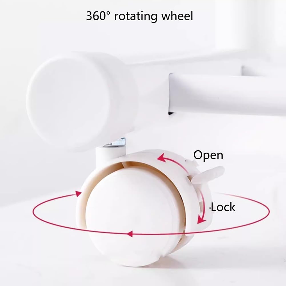 Clothes Rack, Metal Rolling Garment Rack on Wheels, Clothes Rail with Storage Shelf for Bedroom, Hallway, Entryway(55x43x170cm)
