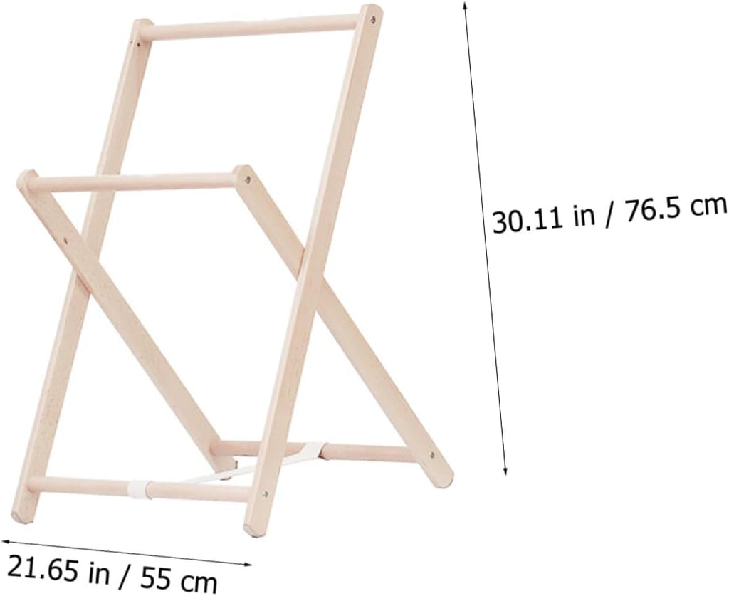 Happyyami Wooden Garment Rack Clothes Storage Stand with Shelves Practical Freestanding Coat Rack for Bedroom Entryway Organizer