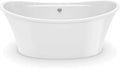 MAAX 106267-000-001 Ariosa Oval Acrylic Freestanding Soaking Bathtub with Center Drain, 29.75-in L x 39.5-in W x 28-in H, White