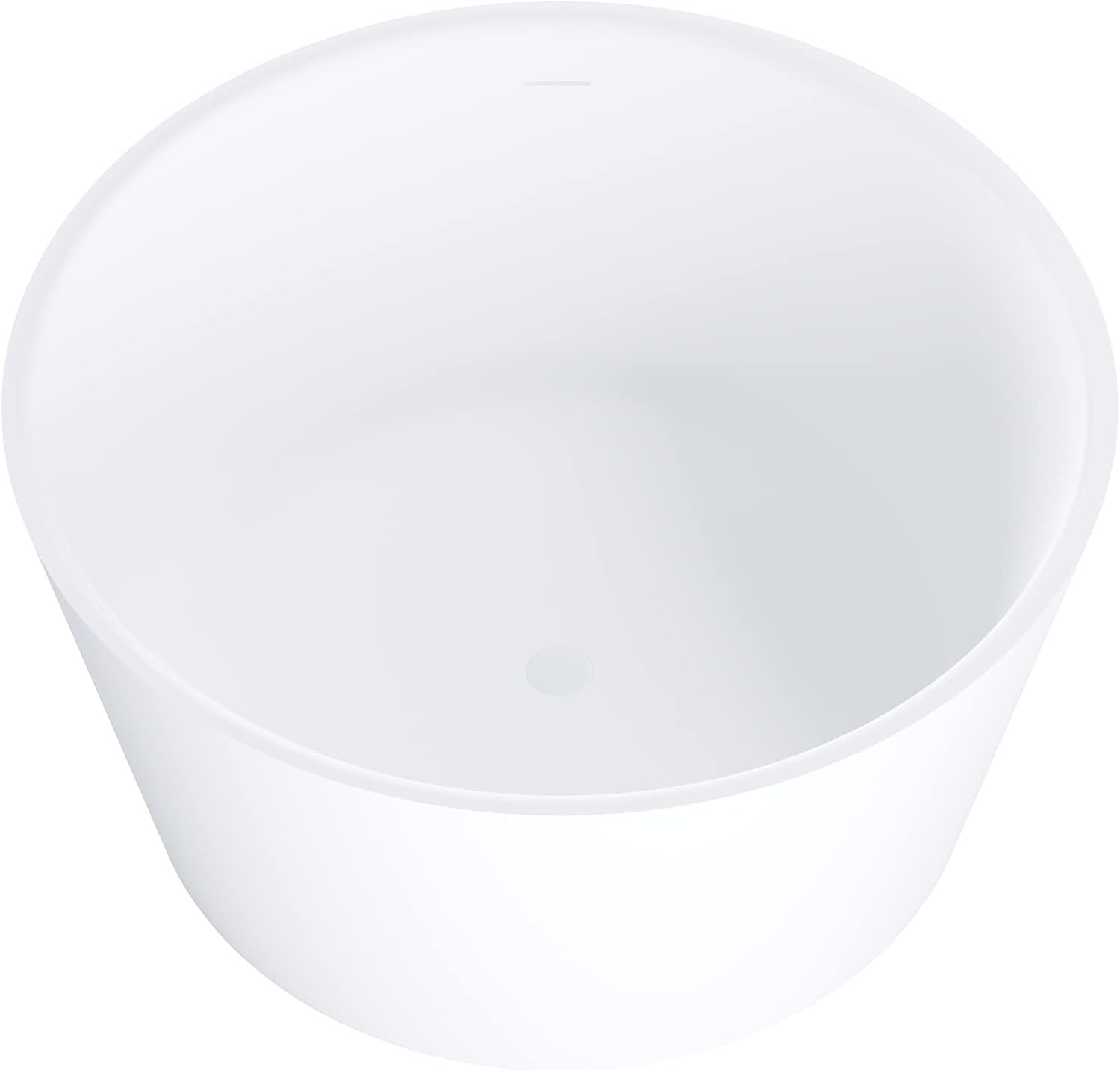 Dowell 078 48' Round Luxury Stone Resin Solid Surface Freestanding Bathtub White Modern-Roud 48'