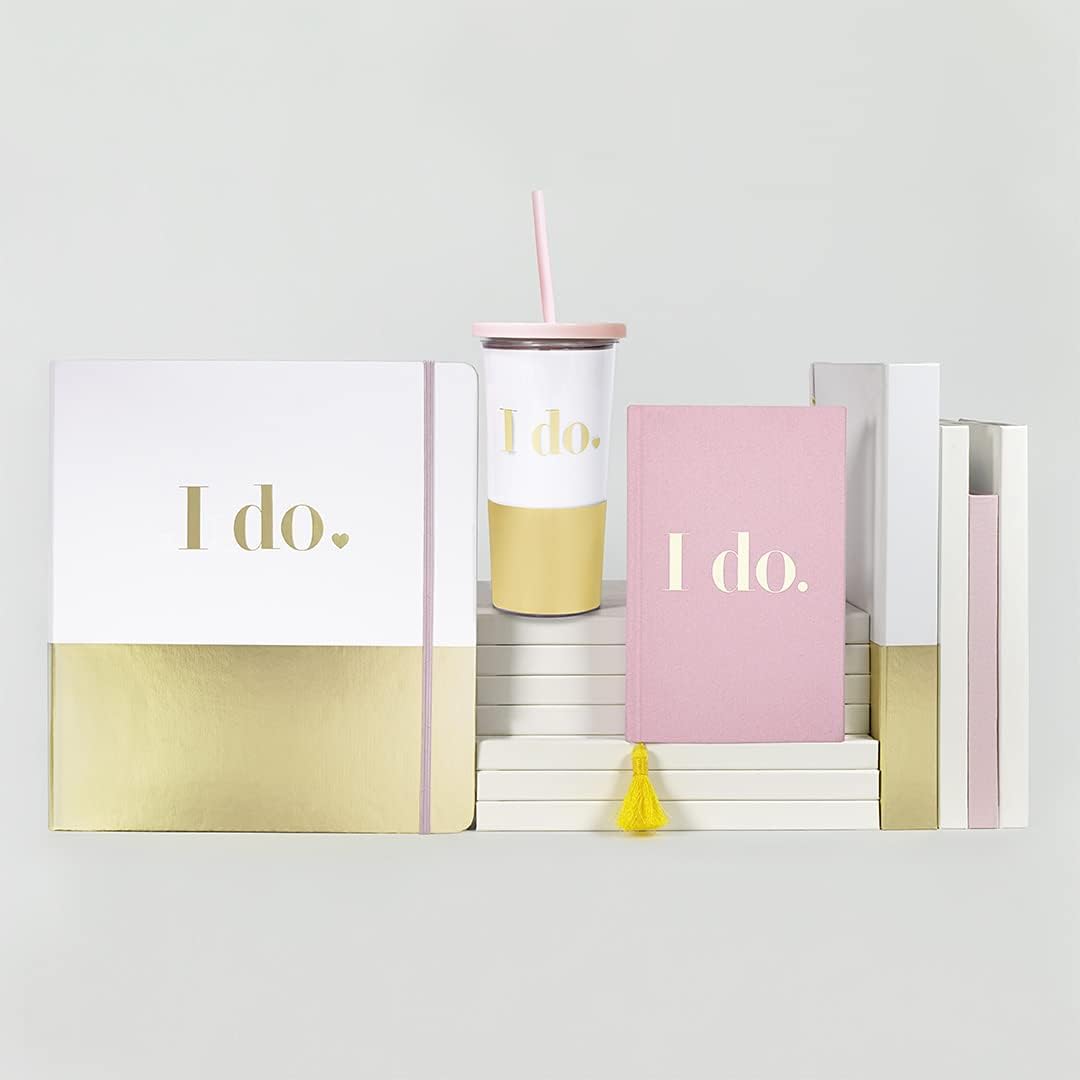 Kate Spade New York Wedding Planning Book and Organizer, Wedding Binder with Pages for To-Do Lists, Notes, Budgeting, Invitations, I Do (Gold Colorblock)
